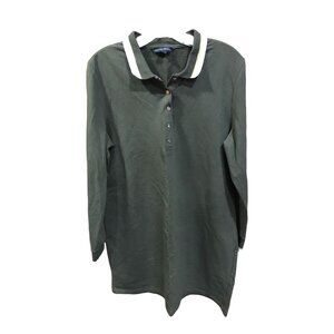 Boston Proper‎ Olive Green Long Sleeve  Dress